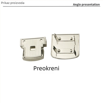 Brava za torbu - Metalna kvadratna brava, Yongrun 102312, Dodatci za prtljagu