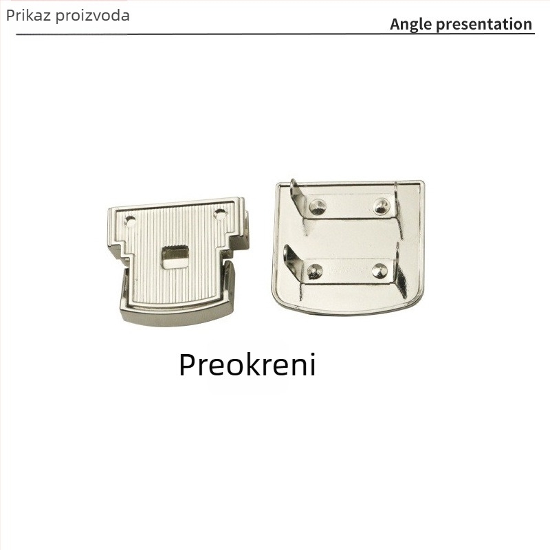 Brava za torbu - Metalna kvadratna brava, Yongrun 102312, Dodatci za prtljagu