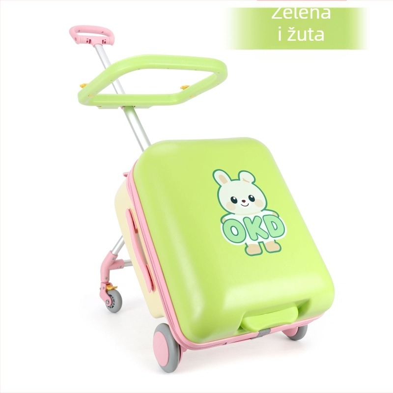 Dječji kovčeg na kotačima s kočnicama, otvaranje na zip, ABS materijal, 3 kg, pogodan kao ručna prtljaga