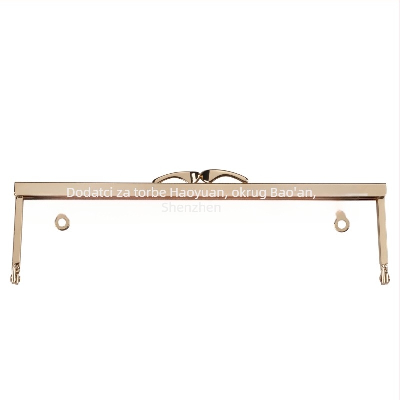 Hardver za okvir novčanika za DIY torbe; profili fishtail i pseća glava; ručno bušeni otvori sa vijcima (Željezo; Proljeće 2023; Dodaci za torbe)