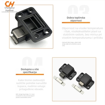 Kućna brava za kućnu upotrebu, model 846, plastično tijelo, Fujian Hardware, moderni minimalistički stil