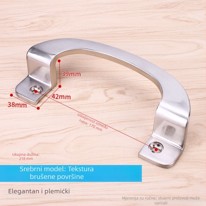 Top Valley C-tipa ručka za klizna vrata, aluminijska legura, površinska montaža, moderni minimalistički stil