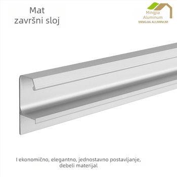 G-oblik skrivena ručka od aluminijske legure, površinski montirana, za ormariće i ladice