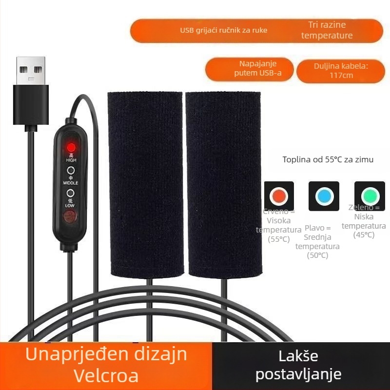 Električno grijani pokrov ručice upravljača za električna vozila; aluminijska legura; električno grijanje; standardna debljina; bez prilagođavanja