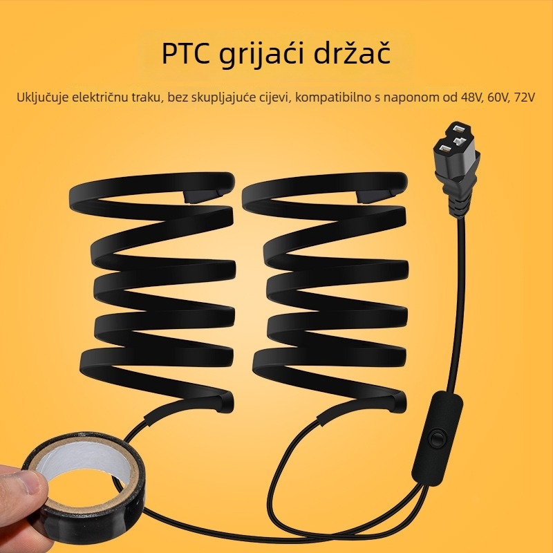 Grijani pokrov ručice upravljača za električna vozila s vlastitim grijanjem (električno grijanje; za električna vozila i motocikle; bez prilagodbe)
