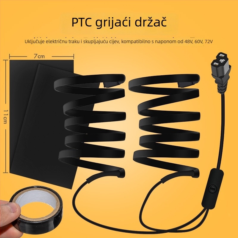 Grijani pokrov ručice upravljača za električna vozila s vlastitim grijanjem (električno grijanje; za električna vozila i motocikle; bez prilagodbe)