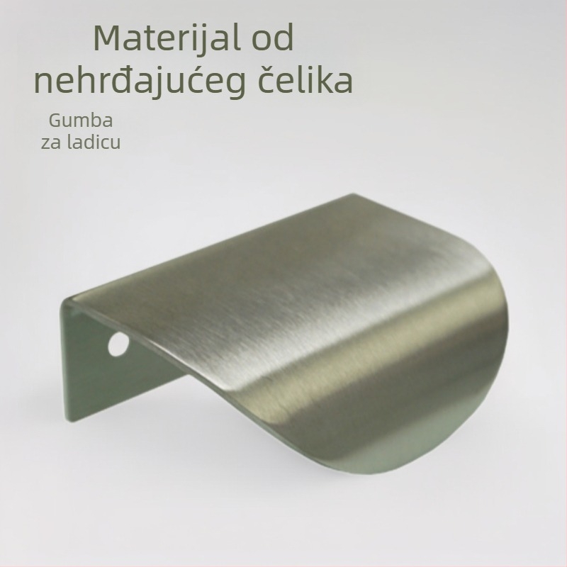 Skrivena ručka za ormarić, nehrđajući čelik, suvremen stil, CNC obrađivanje, model AX51HB