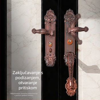 Hongshun 6005 Dugački stil kvaka za vrata od cinkovog legura s imitacijom brončane površine