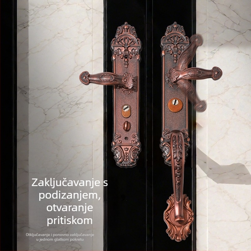 Hongshun 6005 Dugački stil kvaka za vrata od cinkovog legura s imitacijom brončane površine