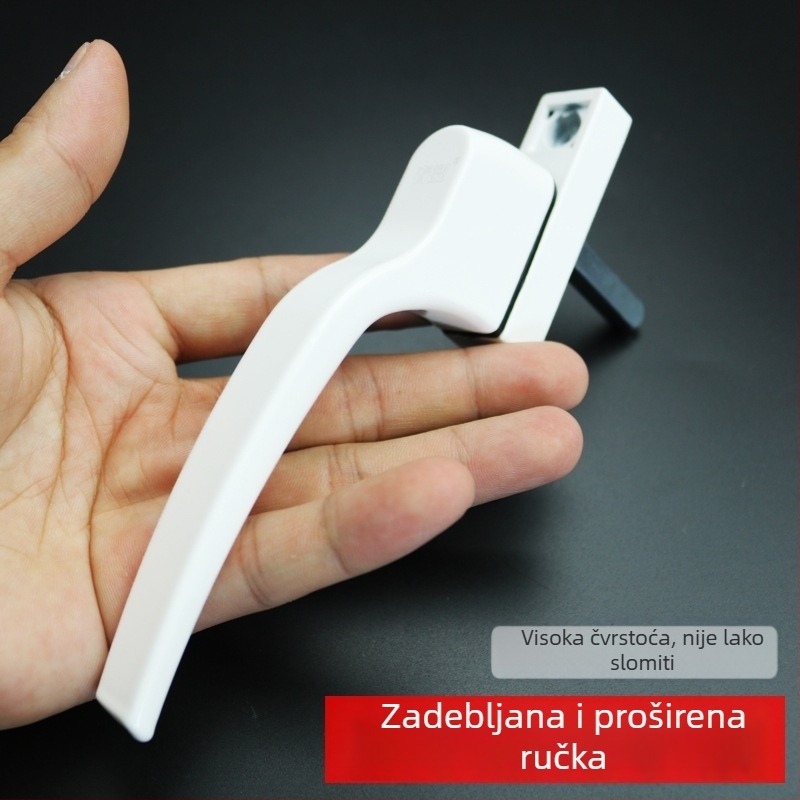 Set ručki za vrata i prozore od aluminijske legure za vanjsko otvaranje, okretna ručka s povezanim zaključavanjem