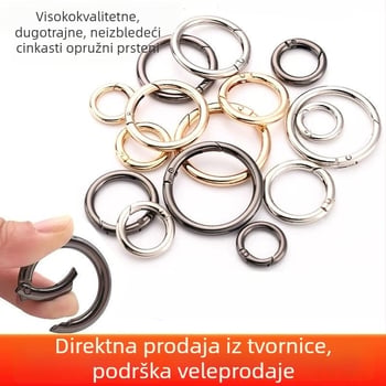 Kljucni prsten s metalnim prstenom i oprugom kopčom za torbice — Materijal: Drugo; Uzorak: Drugo; Funkcija: Drugo