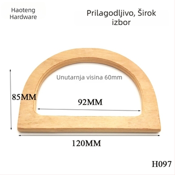 Držač za torbu od drveta u obliku D za DIY – Haiteng H097
