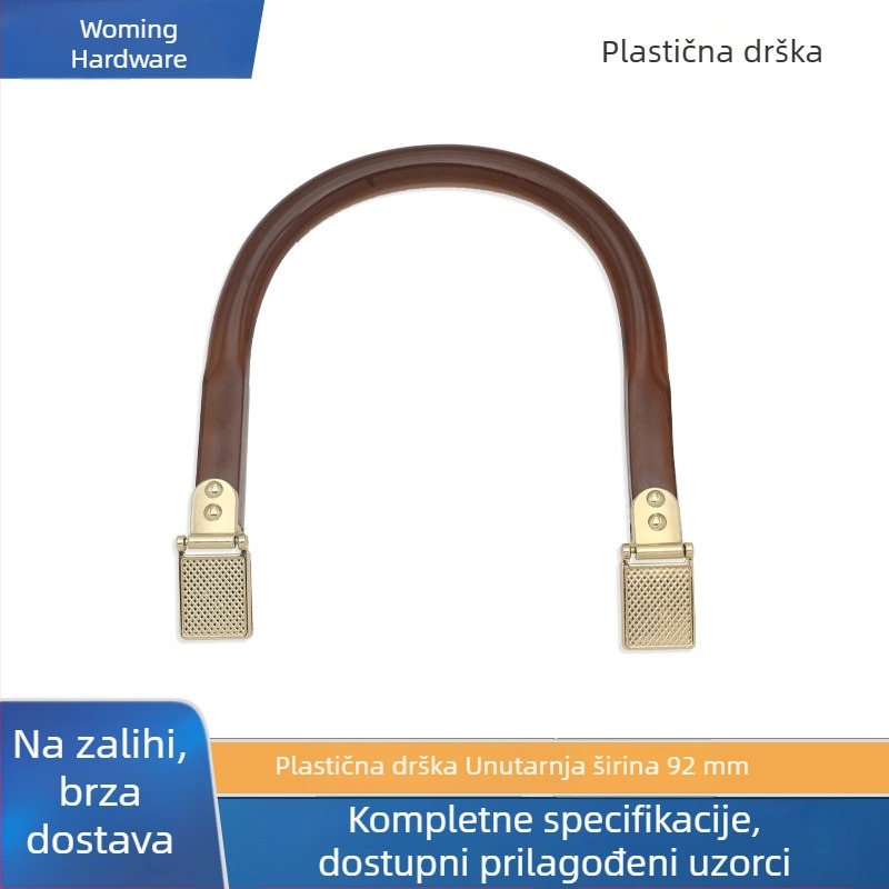 U-oblik plastična ručka za torbu, hardver od cinkovog legura, polukružna kopča za DIY ukrašavanje torbe