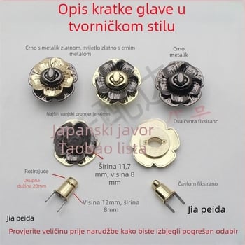 Dodatak za torbu: metalna okretna brava s produženom glavom za popravak/zamjenu, tip kandža-noktu, DIY ručni rad • Materijal: Drugo • Proljeće 2024 • Vzor: Drugo • Funkcija: Drugo