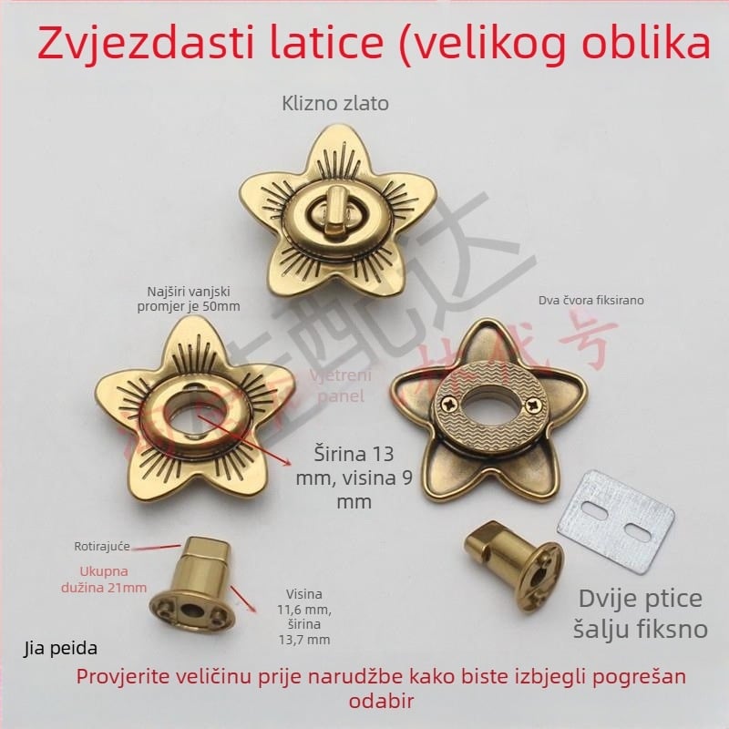 Dodatak za torbu: metalna okretna brava s produženom glavom za popravak/zamjenu, tip kandža-noktu, DIY ručni rad • Materijal: Drugo • Proljeće 2024 • Vzor: Drugo • Funkcija: Drugo