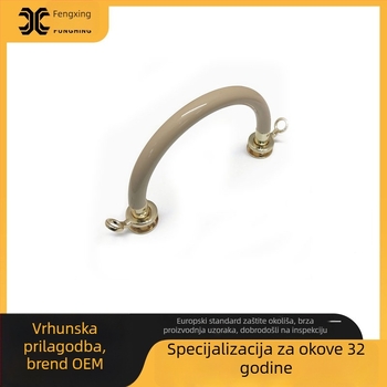 Metalna ručka za torbe, polukružni DIY hardver za torbe, minimalistički stil