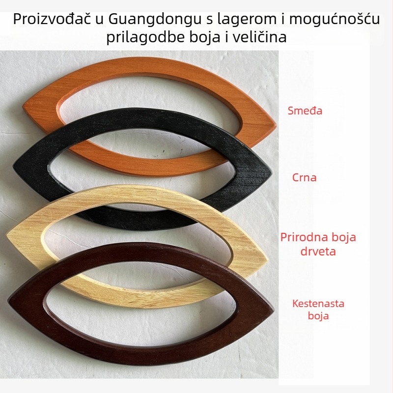 Drška od drveta za torbu s prstenom – DIY pletene torbe, vodootporna, povećava kapacitet, Universal, proljeće 2025