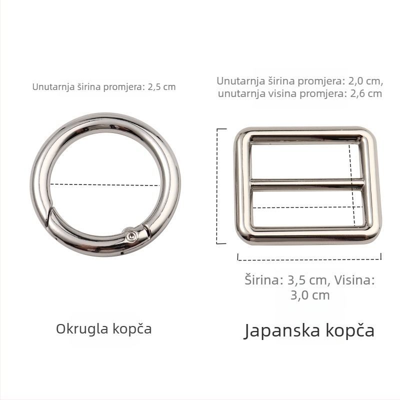 Kopča za naramenicu torbe, podesiva duljina, metal, Yu Yi, proljeće 2023