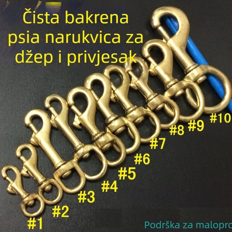 Mesingov hardver za pse: kopča, kuka za ključeve, kuka za lanac novčanika, univerzalna kuka za uzicu