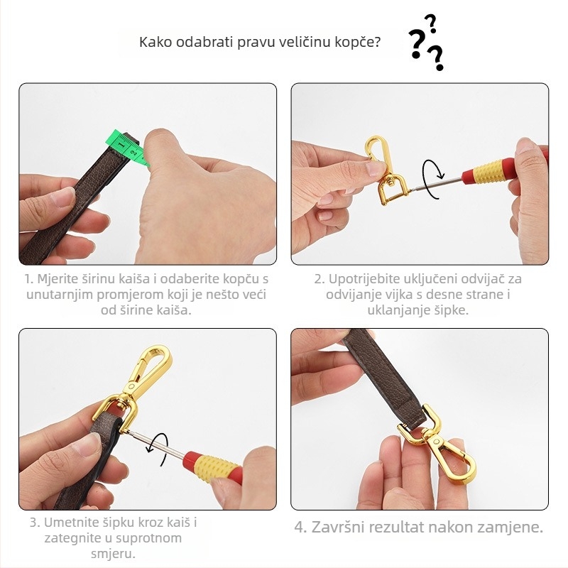 Hardver za remen za torbu – uklonjivi vijak, velika pločica, brava (Marka: Wangke Home Furnishing; Materijal: Corduroy)