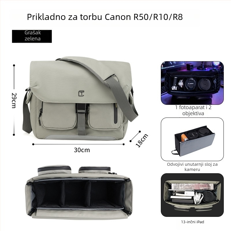 TANGCOOL DSLR torba za fotoaparat — velika kapaciteta, na rame, Oxford tkanina