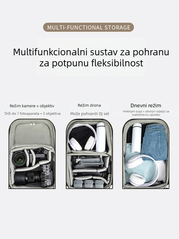 Vodootporna torba za DSLR fotoaparat, velika kapaciteta, višenamjenska i stilna digitalna torba za pohranu