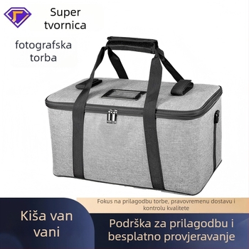 Torba za DSLR/Mirrorless fotoaparate, platnasta — vodootporna, otporna na habanje, prozračna; zatvaranje na zip, mekana ručka; stil torbe preko ramena, unutarnji pretinac s poklopcem, mogućnost ispisa logotipa