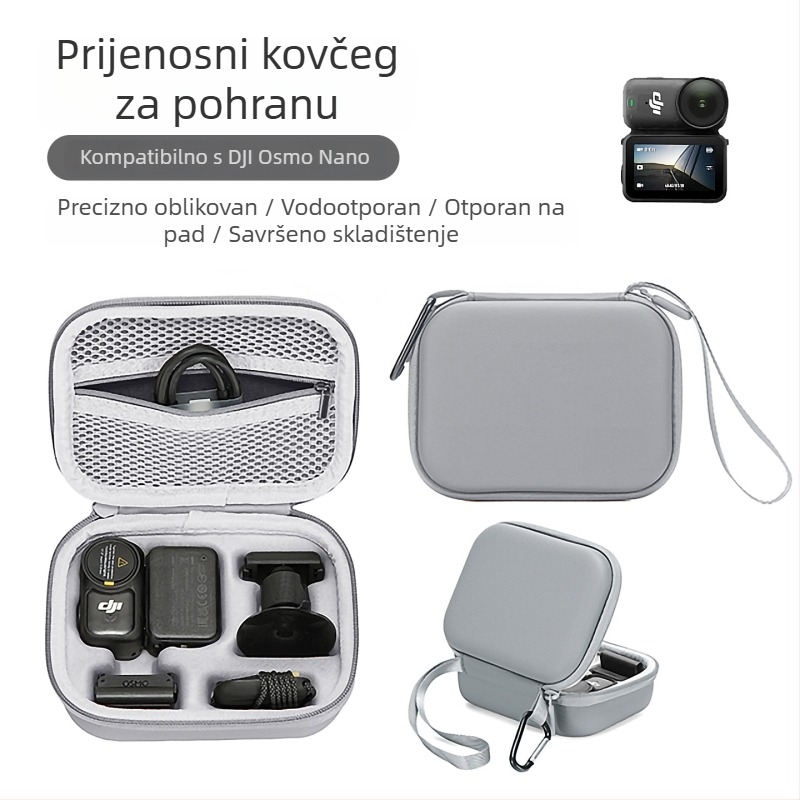 Čvrsta zaštitna kutija za DJI Osmo Nano kameru – PU+Lycra, vodootporna, otporna na habanje, otporna na udarce, prijenosna