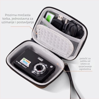 CCD digitalna torbica za fotoaparat - PU materijal, unisex, stil ručne torbe / urbani minimalist, proljeće 2025, za prijenosne fotoaparate