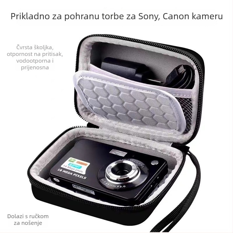 CCD digitalna torbica za fotoaparat - PU materijal, unisex, stil ručne torbe / urbani minimalist, proljeće 2025, za prijenosne fotoaparate