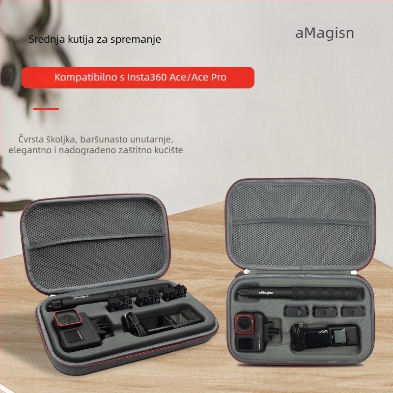 Torba za zaštitu kamere Insta360 Acepro2, vodootporna i prijenosna (Materijal: tkanina; Marka: Amai; Kompatibilno: 360acepro; Težina: 390 g)