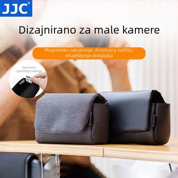 JJC torbica za kameru za Ricoh GR3 s magnetskim zatvaranjem, materijal: mikrovlakna koža/polyester Oxford, težina 97 g, unutarnja podstava od umjetne kože, kompatibilni modeli: Ricoh GR3, Canon G7X III/X2, RX100 serija