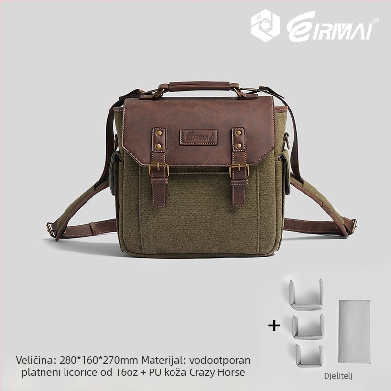 Ruima Torba za Kameru od Platna i Kože, 10 L, Fotografija na Otvorenom, 1,12 kg