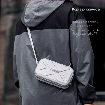Surewo Vodootporna torbica za pohranu za DJI Pocket3/2, s naramenicom i ručicom, PU pjena podstava, težina 280 g