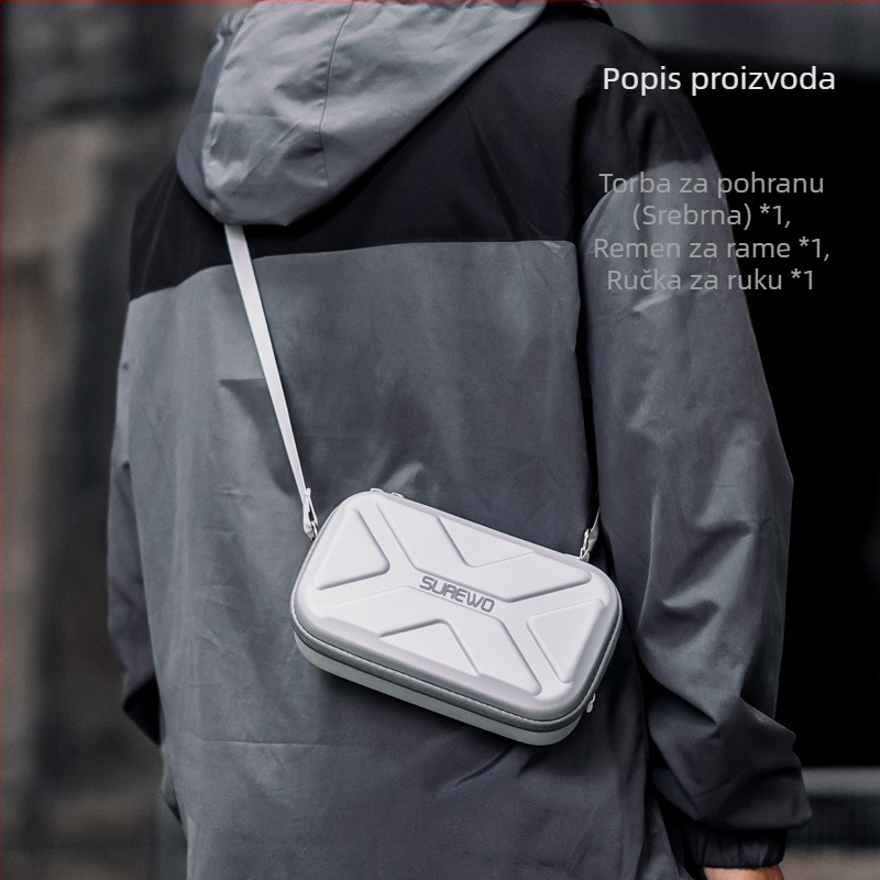 Surewo Vodootporna torbica za pohranu za DJI Pocket3/2, s naramenicom i ručicom, PU pjena podstava, težina 280 g
