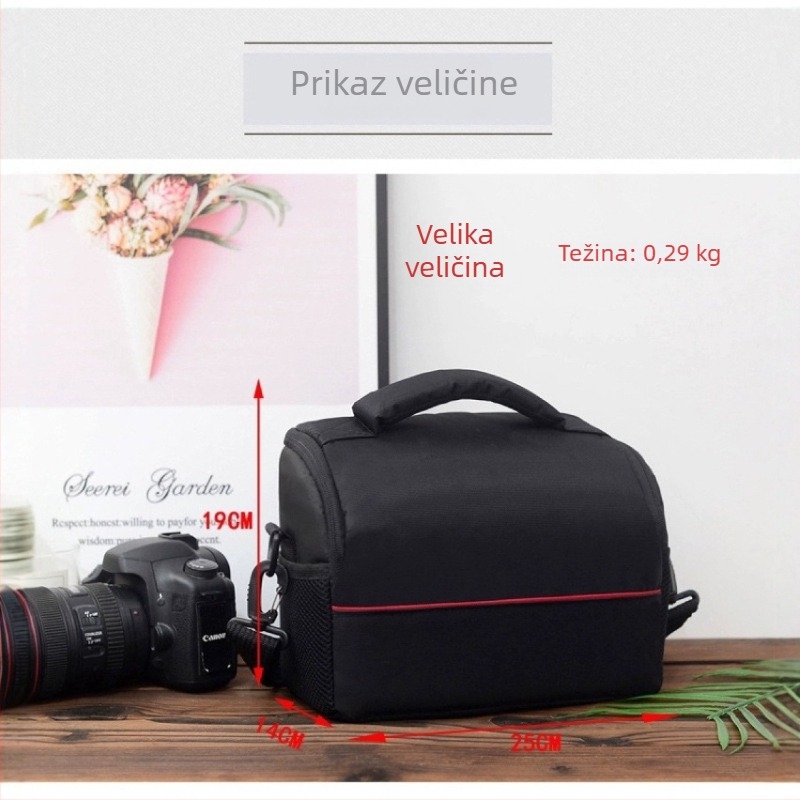 Višestruka profesionalna torba za DSLR kameru s ramenskim pojasom, poliester