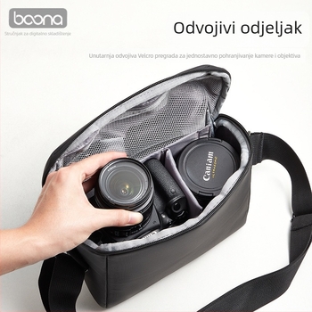 Torba za fotoaparat od Oxford platna, ramni stil, gradska jednostavnost, zaštita od potresa, unisex