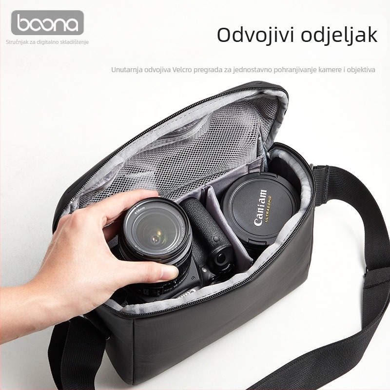 Torba za fotoaparat od Oxford platna, ramni stil, gradska jednostavnost, zaštita od potresa, unisex