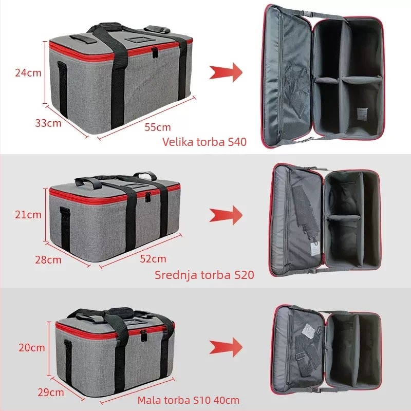 Torba za pohranu fotografskog osvjetljivača – platno + tvrda ploča; univerzalna upotreba; težina 2,8 kg; podstava od Oxford tkanine