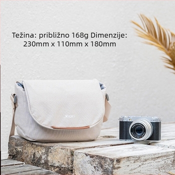 Torba za kameru - platnena ramenska torba, unisex, proljeće 2025