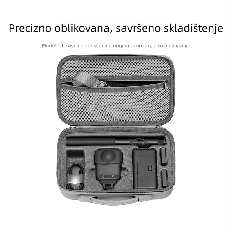 Torba za kameru DJI OSMO360 – PU materijal, prozračna, vodootporna i antibakterijska; torba za rame u urbano minimalističkom stilu; unutarnja podstava od najlona.