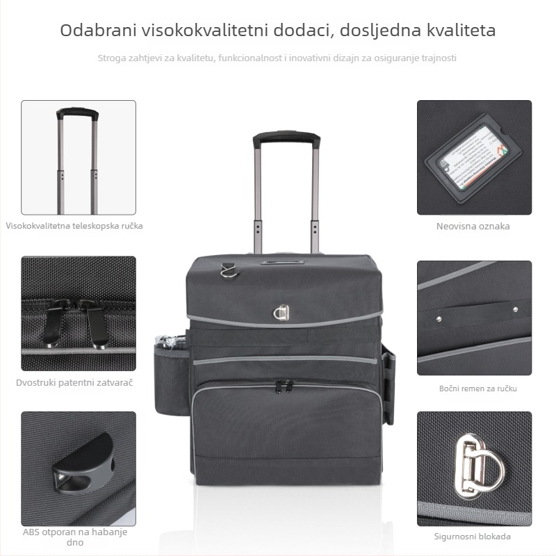 Kolesna torba za kameru – velika kapacitet, multifunkcionalna za vanjsku upotrebu, s odvojenim skladišnim odjeljkom (Materijal: Oxford platno; Težina: 5.701 kg; Zaključavanje: Da; Univerzalna kompatibilnost; Unutarnja podstava: Poliester)