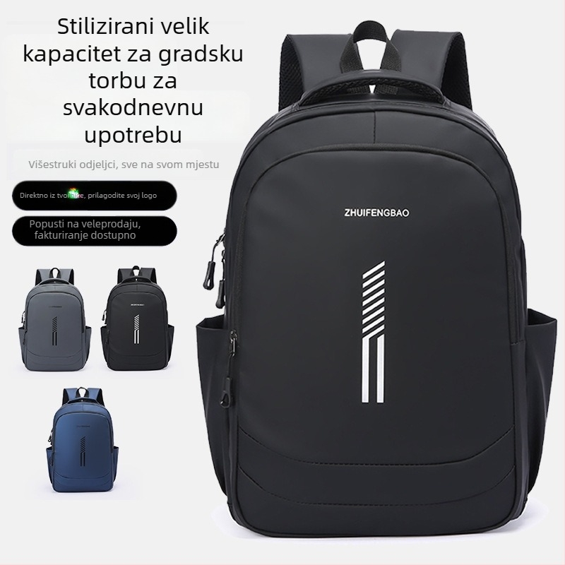 Unisex torba za prsa za poslovna putovanja, kapacitet 20–35 L, pretinac za 15-inčni prijenosnik, prilagođene tkanine, motocikl stil