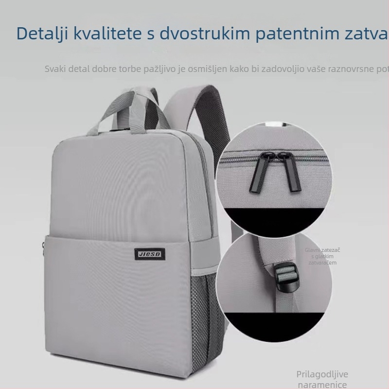 Torba za fotoaparat s kariranim uzorkom, od najlona, unisex, proljeće 2024