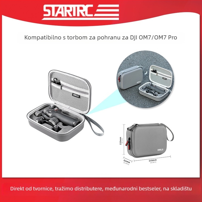 STARTRC PU torbica za Osmo OM7 PRO/OM7 gimbal stabilizator – prijenosna futrola za mobitel, vanjska upotreba, težina 250 g