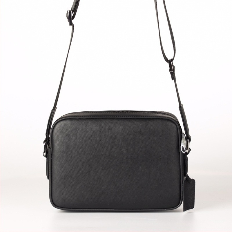Muška kožna crossbody torba od prvog sloja kože, podstava od platna, s krížnim uzorkom, za svakodnevnu uporabu