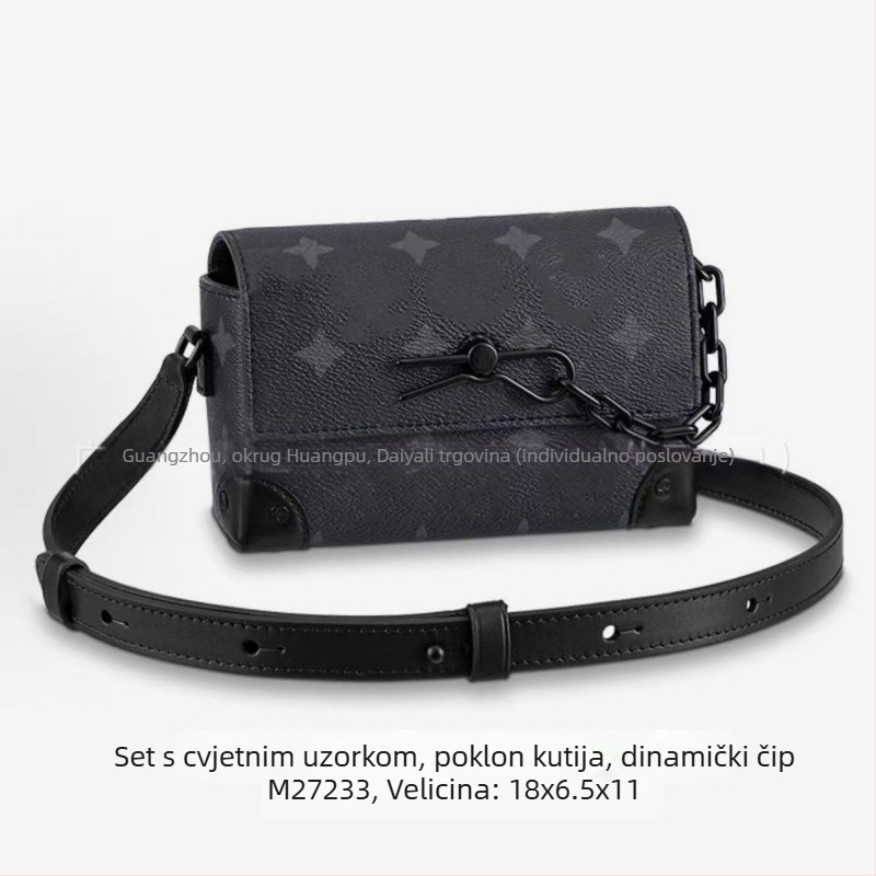 Muška crossbody torba od prave kože, podstava od najlona, otporna na habanje