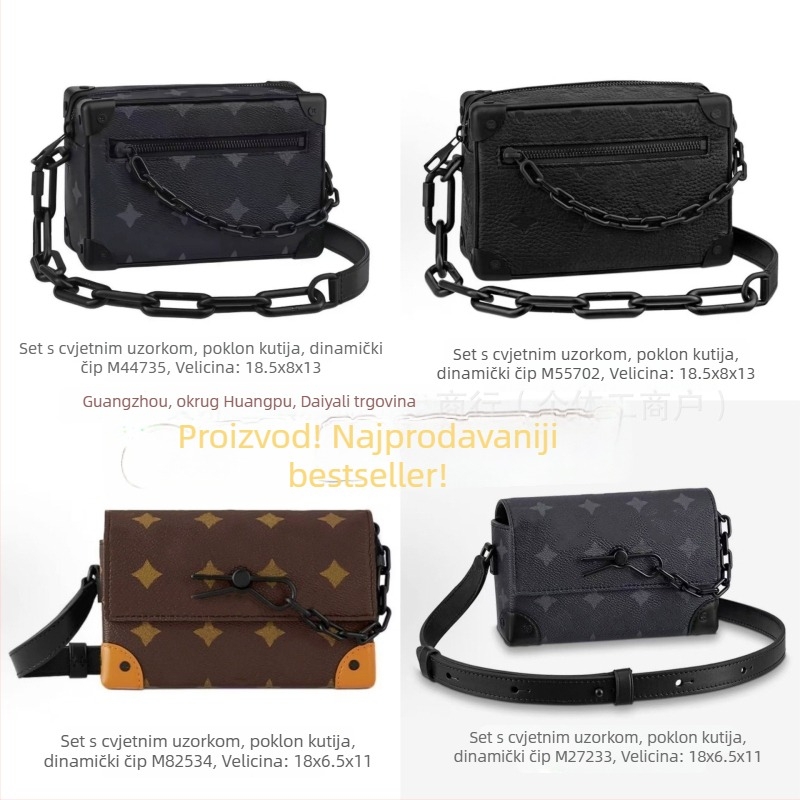 Muška crossbody torba od prave kože, podstava od najlona, otporna na habanje