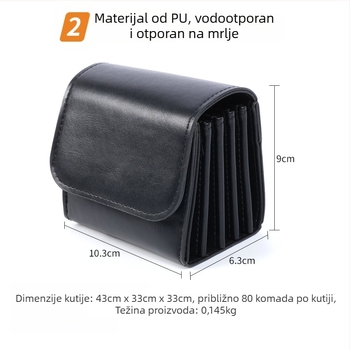 PU kožna torbica za pohranu objektiva za DSLR/digitalnu kameru s 5-dijelnim UV filter setom