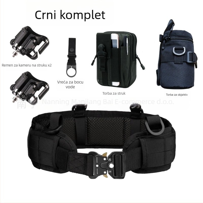 Pas za kameru SLR s zakrivljenim naramenicom – najlonska fanny pack za vanjsku fotografiju, ultra lagan, otporan na habanje, proširiv